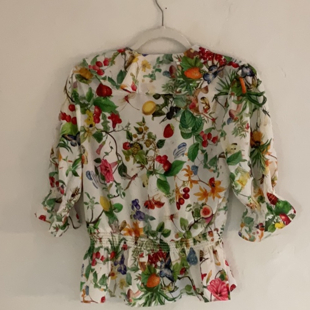 Philosophy Faux Wrap Multicolor Garden Blouse, Size S/P, NWT - Picture 2 of 10